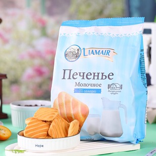 俄罗斯进口抹茶芝士饼干香酥可口休闲香蕉牛奶零食原装拉迈尔牌