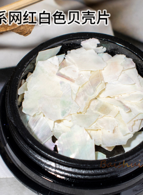 新款网红饰品美甲贝壳片指甲装饰品日系超薄乳白色幻彩反光鲍鱼片