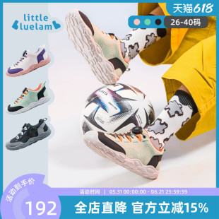 小蓝羊童鞋2026春秋新款运动训练男女童赤足户外跑步鞋鞋辫子