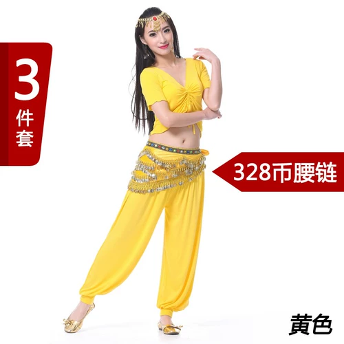 Практика, комплект для танцевального шоу, одежда для йоги, утягивающие легинсы, носки, Индия, короткий рукав