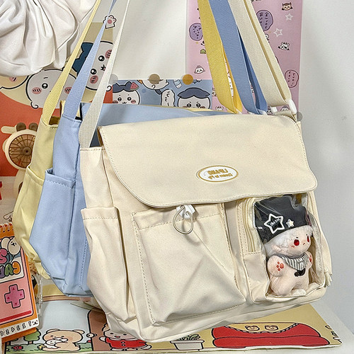 日系ins新款百搭大容量斜跨包