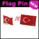 FLAG 商务会展 PIN 金属胸针 Turkey 土耳其 国旗徽章