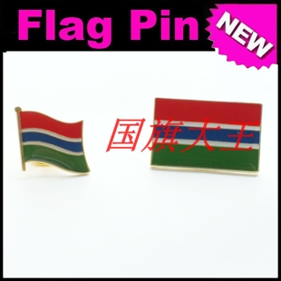 商务会展 冈比亚 国旗徽章 金属胸针 Gambia FLAG PIN