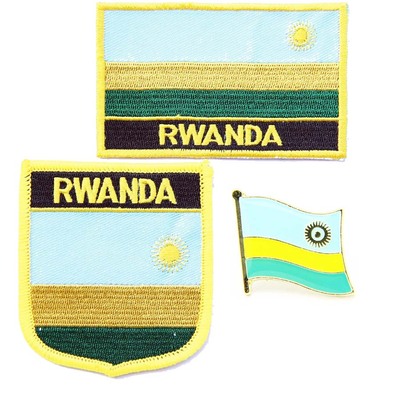 卢旺达国旗布贴刺绣徽章