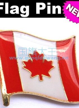 国旗加拿大商务风金属胸针徽章