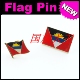 FLAG 商务会展 PIN 金属胸针 Antigua 安提瓜和巴布达 国旗徽章
