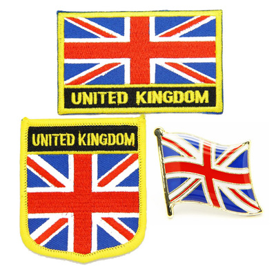210 United Kingdom  flag pin patch 英国国旗布贴 臂章 徽章