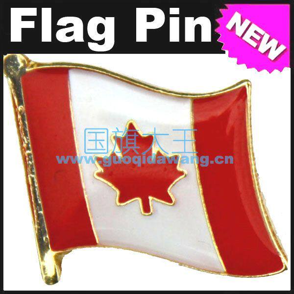 国旗大王专卖 加拿大 国旗 商务 徽章 胸针 Canada Flag Pin 083