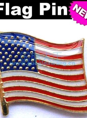 1121 国旗大王专卖 美国 美利坚合众国 商务 徽章 胸针  Flag Pin
