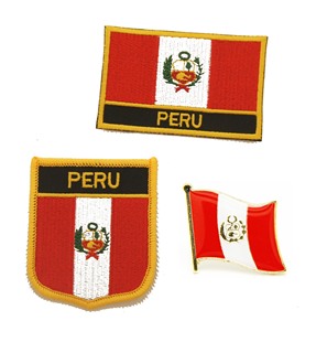 背胶 肩章 pin 国旗 布贴 秘魯 flag patch 刺绣 231 徽 Peru