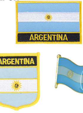 005 Argentina flag pin patch 阿根廷 国旗 布贴 补丁臂章 徽章