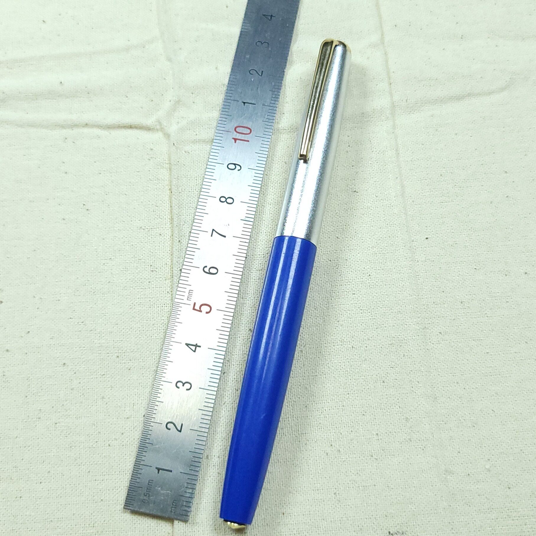 原装正品日本制造60年代NAVY海军代工生产蓝色银帽型速写日用钢笔