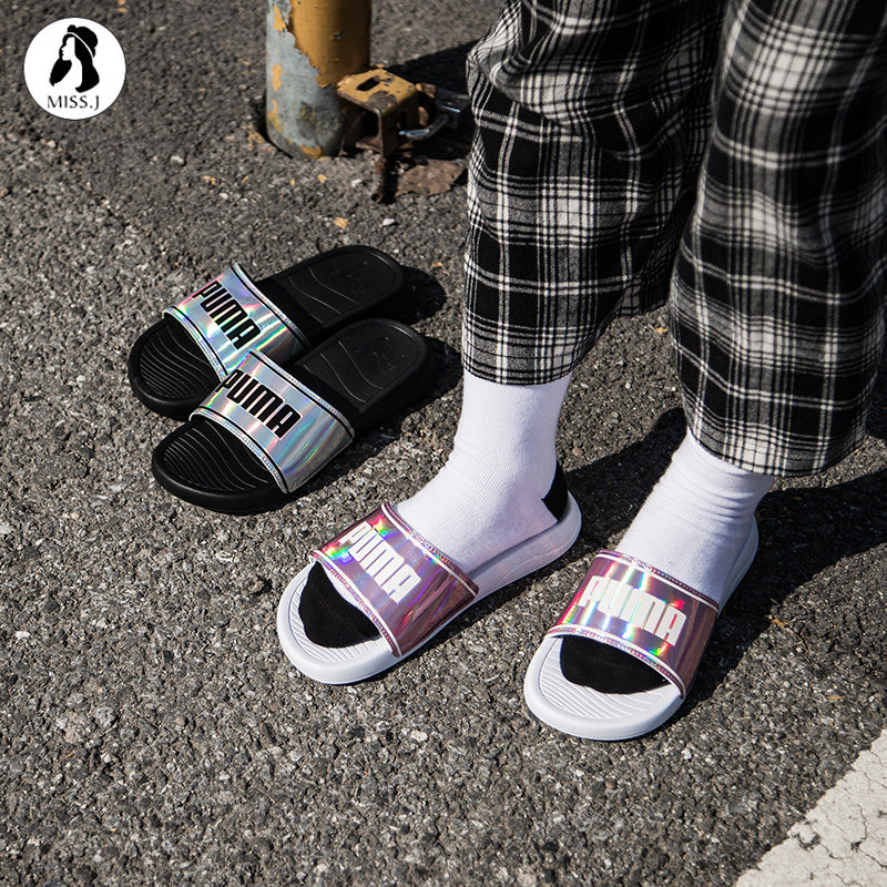 金小姐PUMA彪马镭射反光大logo夏季男女鞋运动沙滩拖鞋372627-01,运动鞋new,运动拖鞋,淘宝优惠券,粉丝福利购,淘宝优惠卷