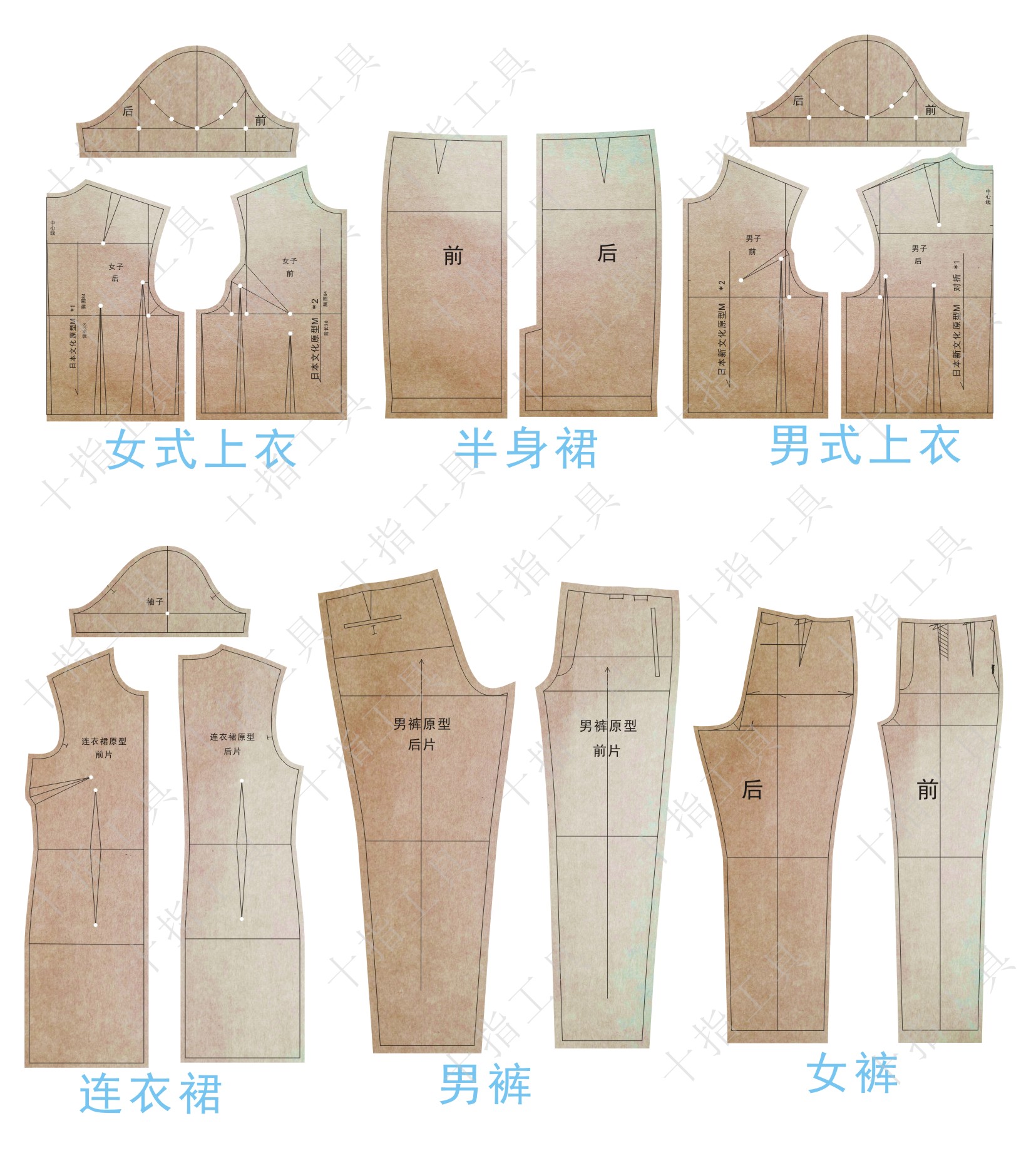 裤子连衣日本新文化原型汇总样板