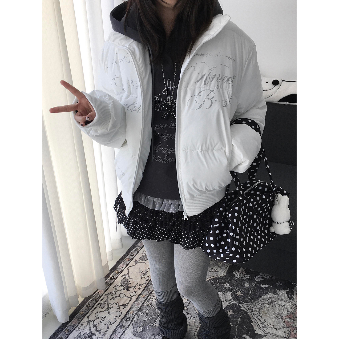 【免费试穿】y2k轻亚比连帽棉服