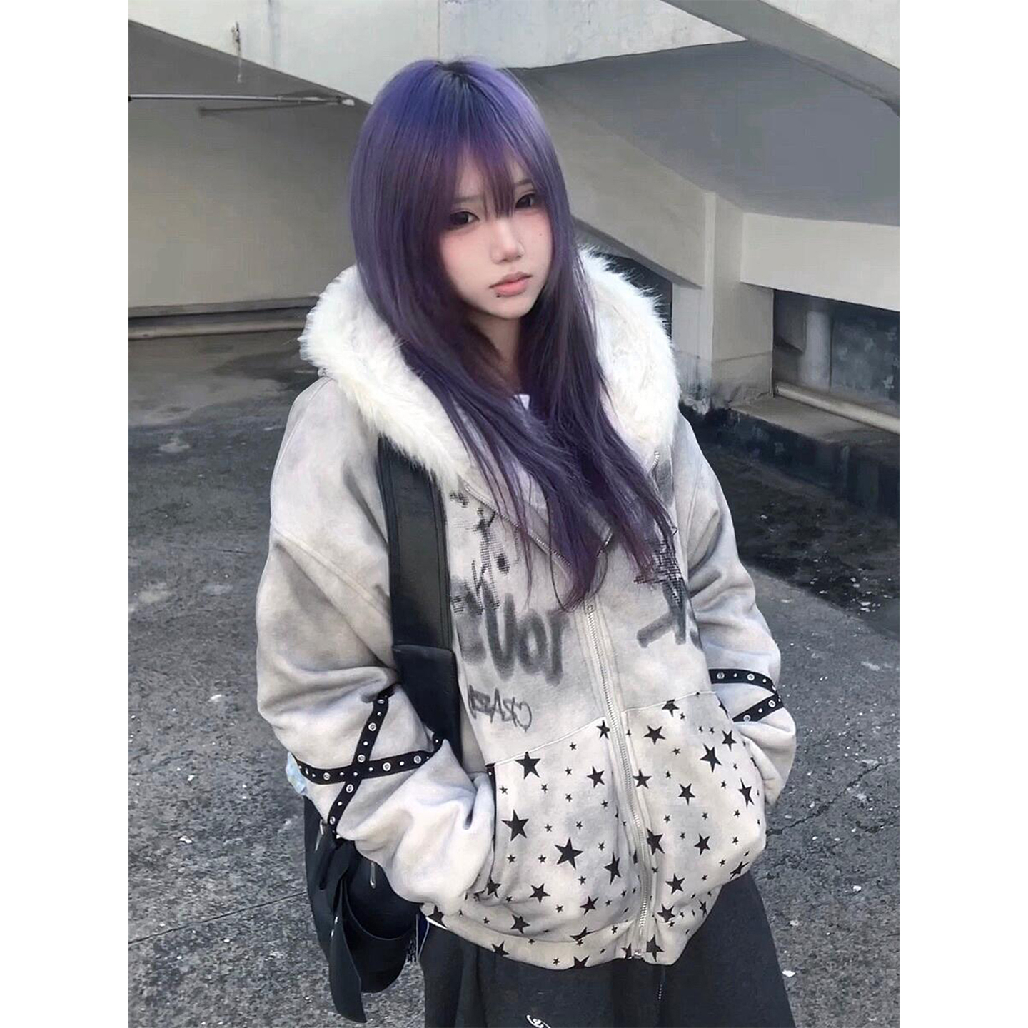 【赠运费险】亚文化恶魔角卫衣女