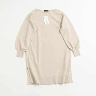 FAJ169 日单外贸简约休闲百搭套头连衣裙秋冬针织裙