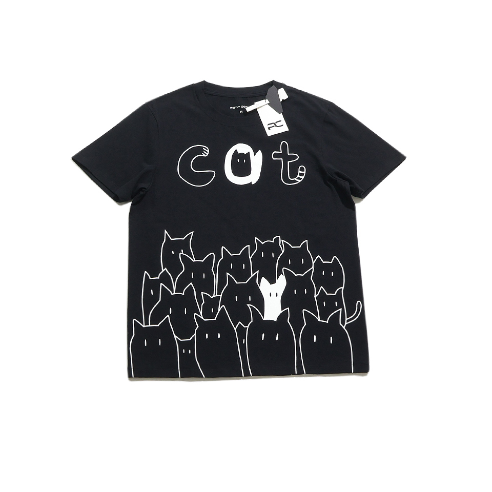 卡通图案圆领套头短袖T恤男款