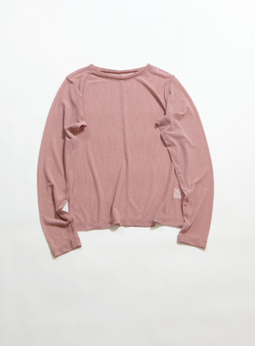 C522230 日本单 春夏款简约百搭薄款圆领长袖套头衫女款