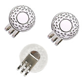 马克25mm圆币银色球位标磁铁设计 Mark 热门新款 高尔夫帽夹golf