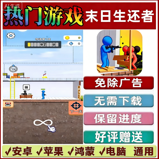 末日生还者免广告版本抖音热门解压手机小游戏安卓苹果鸿蒙无广告