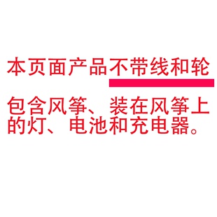 潍筝新款 夜光风筝碳杆544伞布夜光灯晚上发光爆闪大人专用带灯风