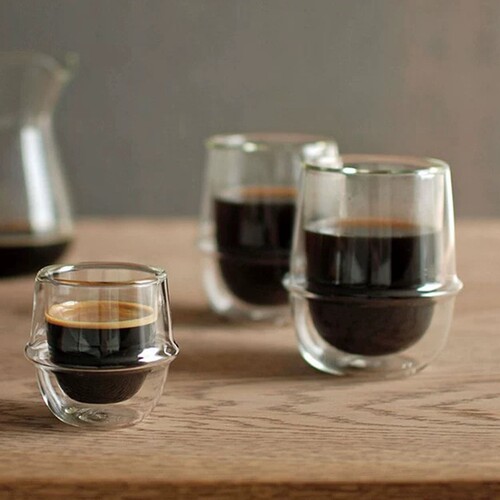 日本进口Kinto双层咖啡杯玻璃杯