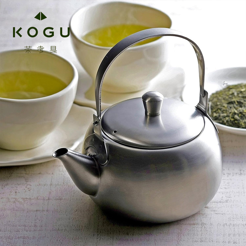 日本原装进口下村工业KOGU茶壶304不锈钢冲泡壶带滤网茶班具
