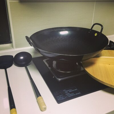 日本山田工业所纯手工拓打双耳锅铁锅手工锅圆底炒锅炒瓢中华锅|ruв категории кухня/посуда, посуда, горшок/горшок/чайник, сковородка - от Buy2taobao.com для оказания профессиональной услуги покупки агента Taobao