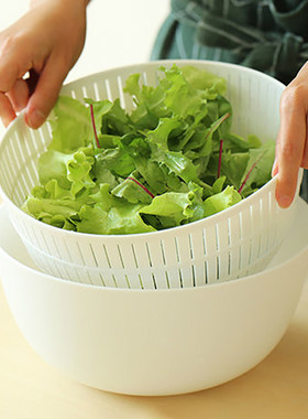 日本进口Like it双层洗米篮日式家用厨房沥水盆沥水篮洗水果洗菜