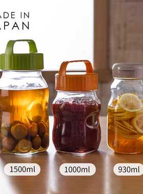日本进口东洋佐佐木玻璃密封罐泡酒玻璃瓶青梅果酒瓶空瓶果汁瓶