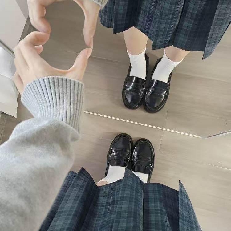 日系学院风正版jk制服海苔格裙百搭减龄百褶裙子校供感下装半身裙