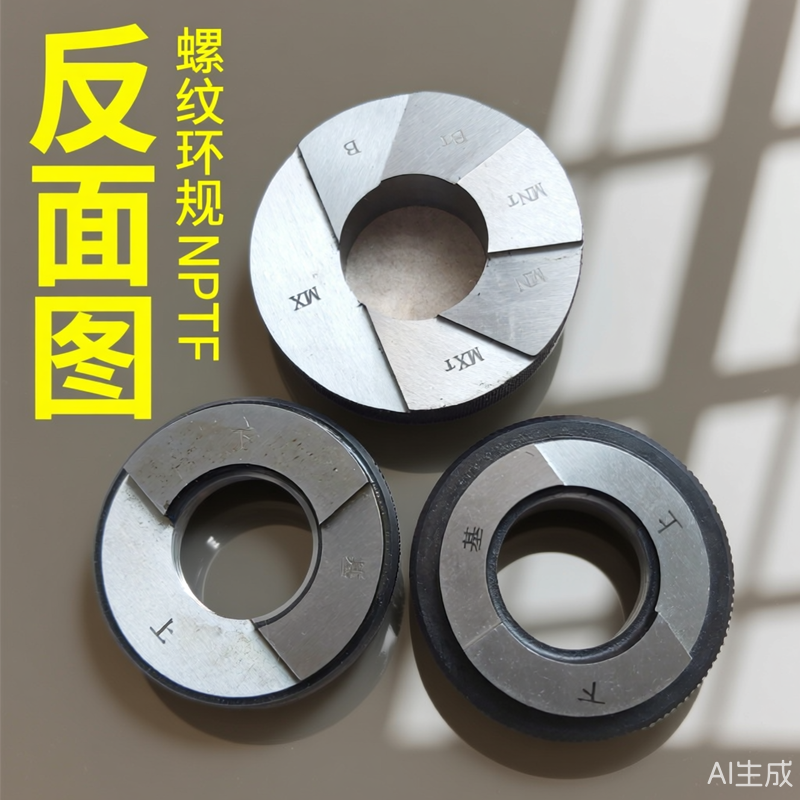 干密封圆锥管螺纹环规NPTF1-1.5L1 L2 L3 三件套装六台阶光滑环规