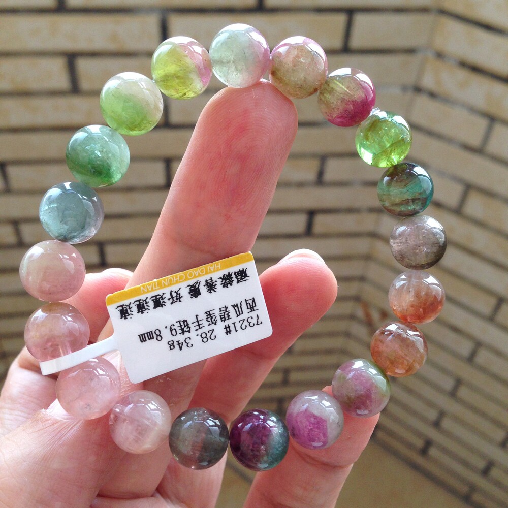 高品质天然西瓜碧玺手链手串一图一物正品招财旺运气母亲节送妈妈