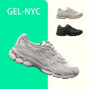 复古翻毛皮城市通勤休闲鞋 NYC全黑低帮男女鞋 1203A663 GEL ASICS