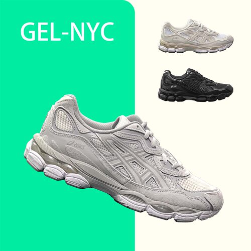 ASICS正品！NYC全黑城市通勤鞋