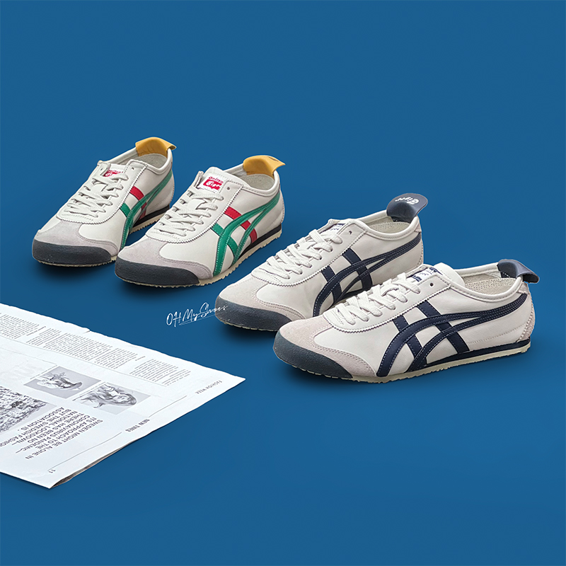 Onitsuka Tiger鬼塚虎男鞋女鞋mexico66藏青经典休闲鞋DL408-1659