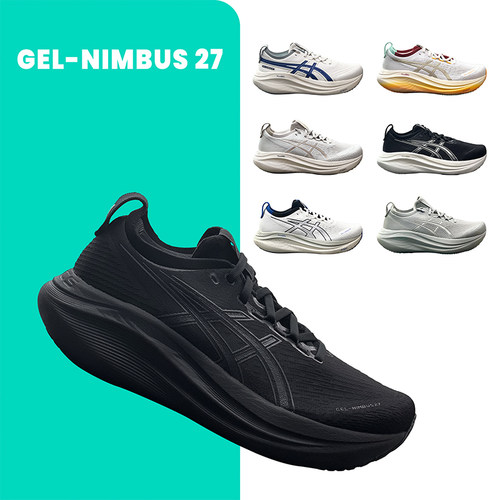 ASICS正品！NIMBUS27全黑跑鞋
