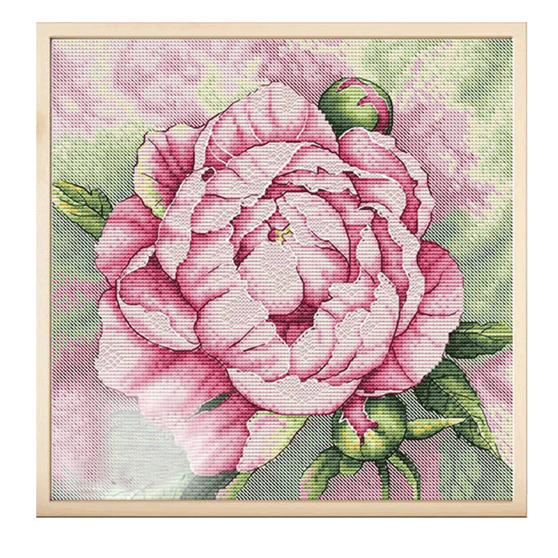 十格格十字绣法国dmc绣线套件2025新款客厅 卧室 餐厅 娇羞的牡丹
