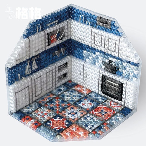 十字绣3D立体小方块冰箱贴