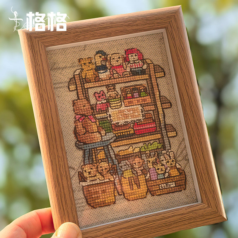 十格格十字绣法国DMC绣线套件2026新款 提供saga 复古玩偶架,居家布艺,蜀绣,淘宝优惠券,粉丝福利购,淘宝优惠卷