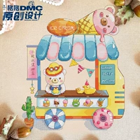Ten Gege Cross -Cross -удар французский DMC Emelcodery Line Kit 2022 Новый оригинальный дизайн Little Bear мороженое автомобиль