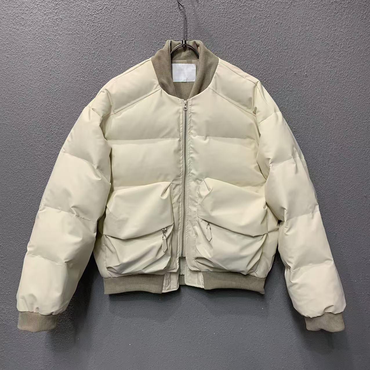 BlackThorn黑刺冬季加厚大口袋棒球领棉服男美式复古工装风面包服