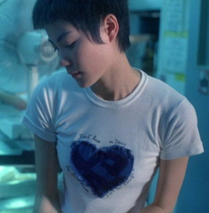 纯棉复古小众王菲同款 2022年夏季 男女情侣装 重庆森林T恤 白色 新款