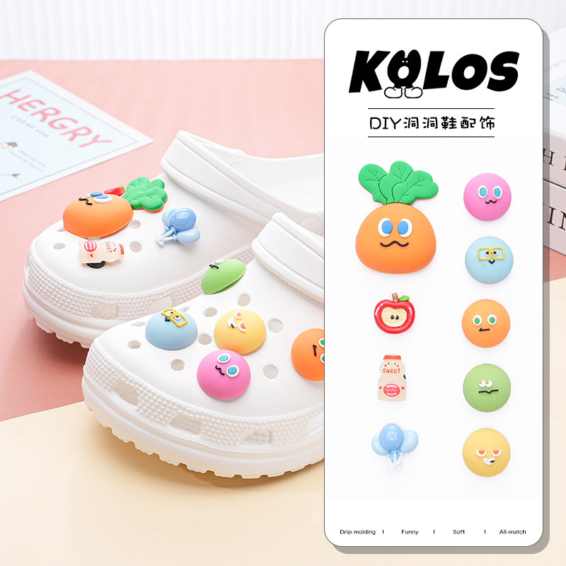 五月天立体五球鞋花适配crocs图片