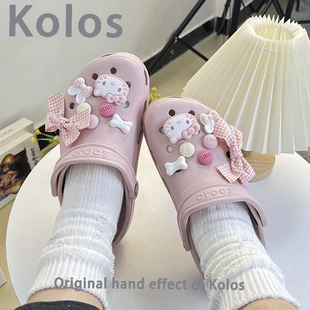 洞洞鞋配件kitty猫蝴蝶结鞋扣配饰鞋花diy装饰crocs适配