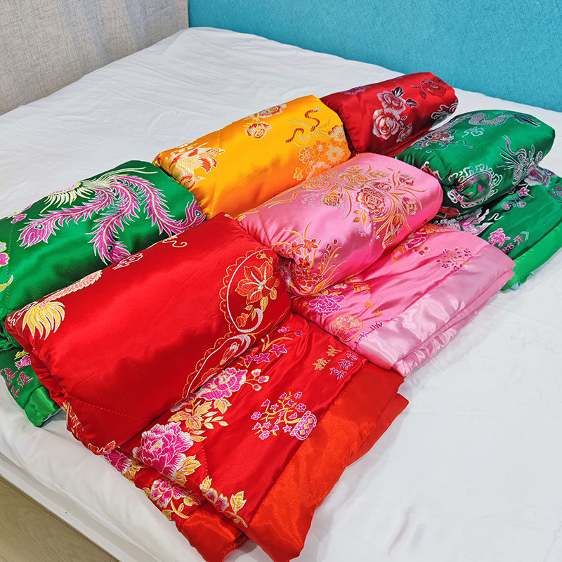 杭州丝绸软缎夏被凉感空调被丝柔夏季薄被子可水洗结婚婚庆夏凉被