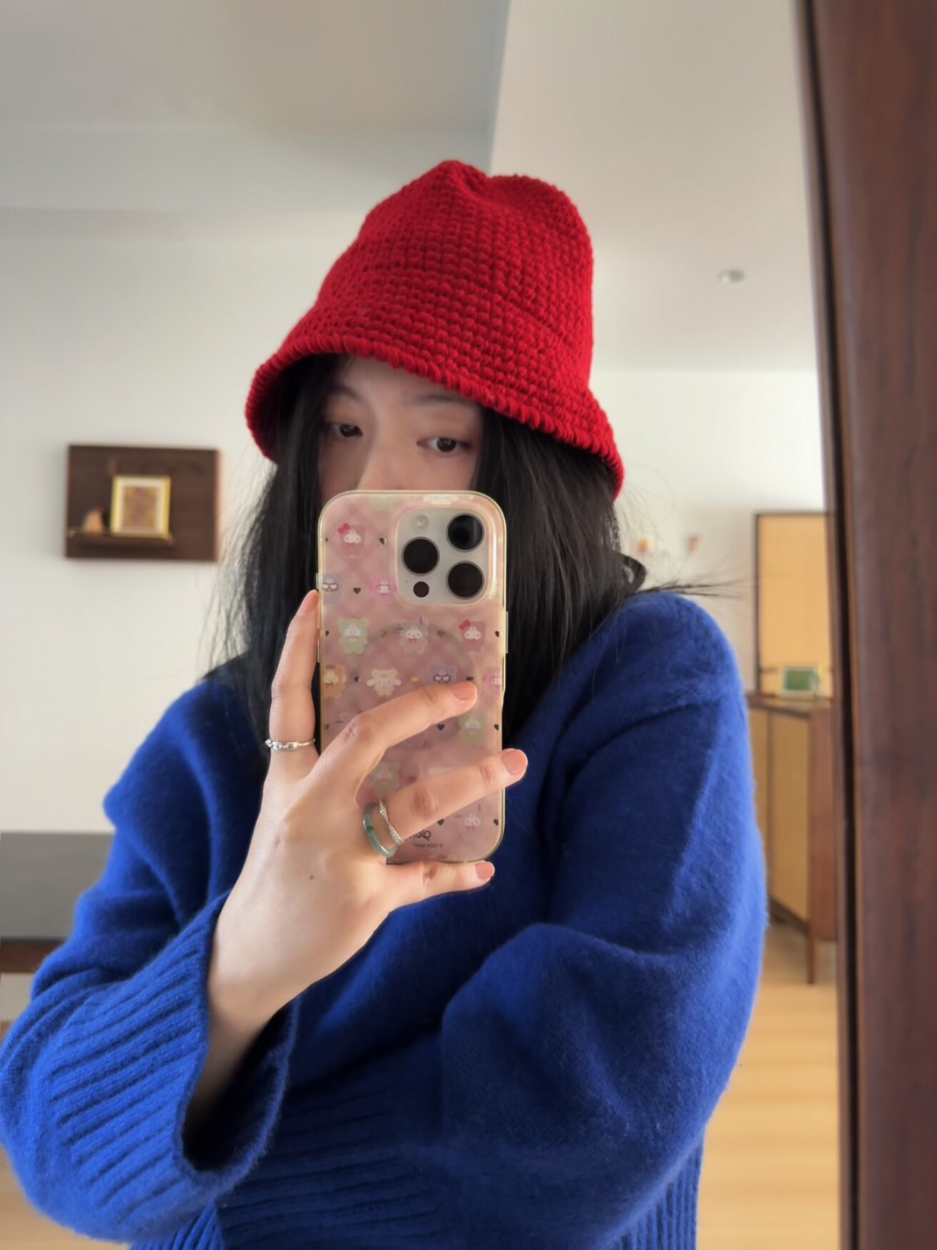 现货顺丰 倪妮同款LOG E 32  25ss新品舞曲渔夫帽