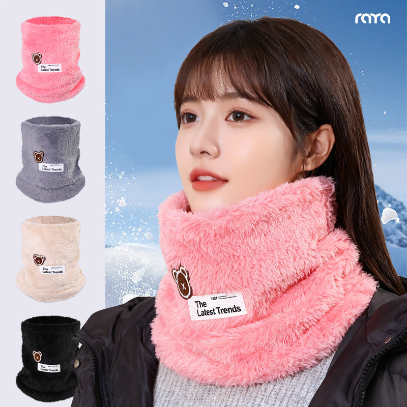 防风防寒面罩女款秋冬季骑车保暖神器加绒加厚口罩护颈护耳围脖套