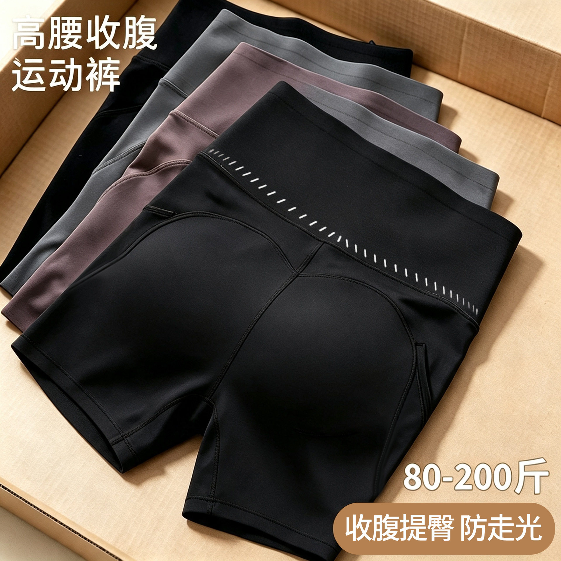 运动短裤女夏季外穿2026新款高腰紧身提臀薄款无痕五分健身瑜伽裤